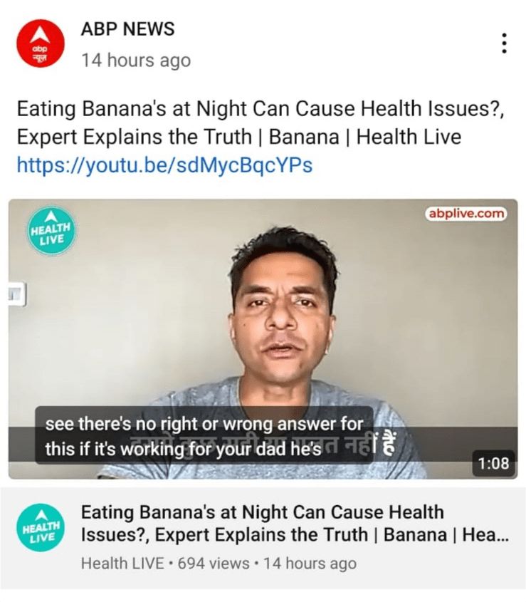 Eating Bananas at Night Can Cause Health Issues?, Expert Explains the Truth | Banana | Health Live