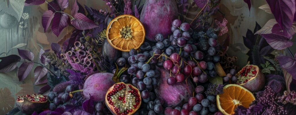 Black grapes on a wooden table highlighting antioxidant benefits.