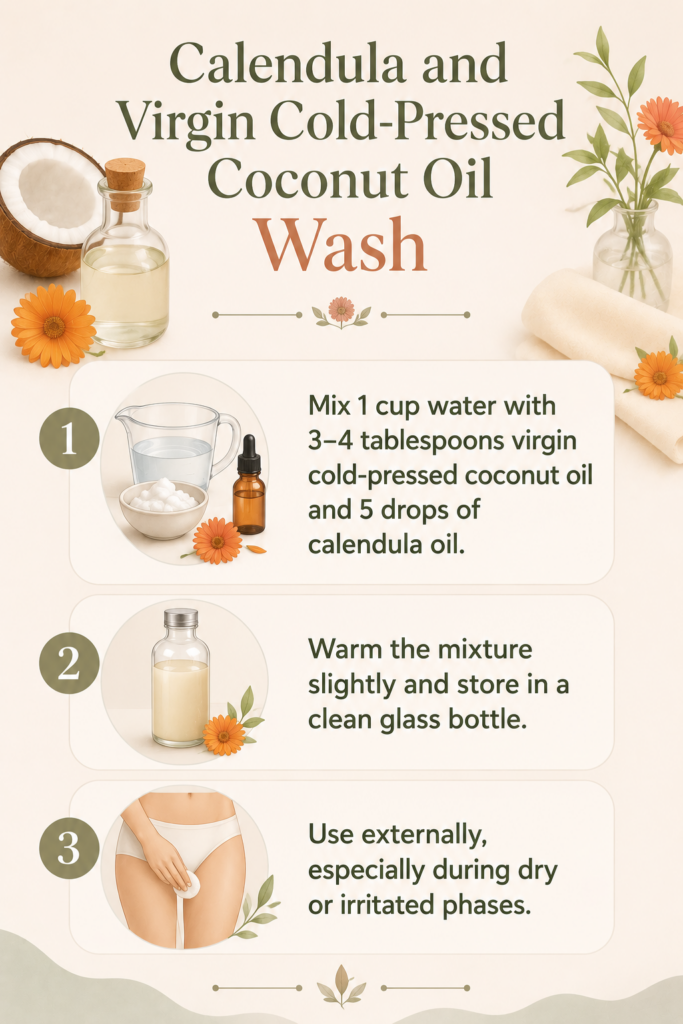 6 DIY Natural Intimate Washes That Actually Work calendula intimate wash