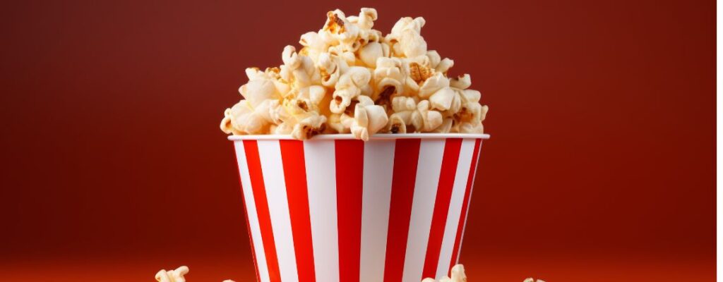 Measuring popcorn calories in a healthy snack bowl
