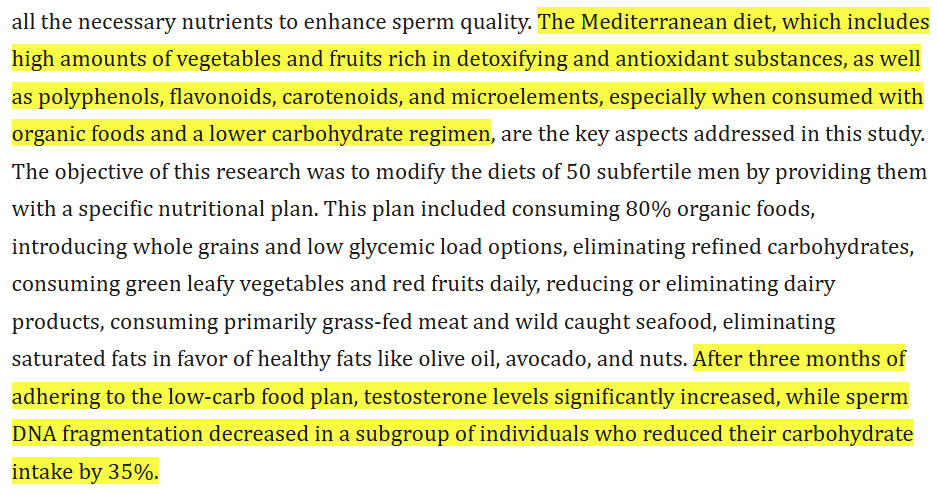 food and testosterone