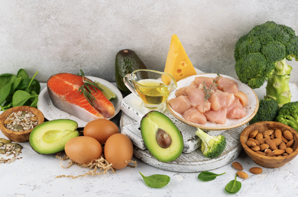 Healthy blood increase food displayed on a colorful plate