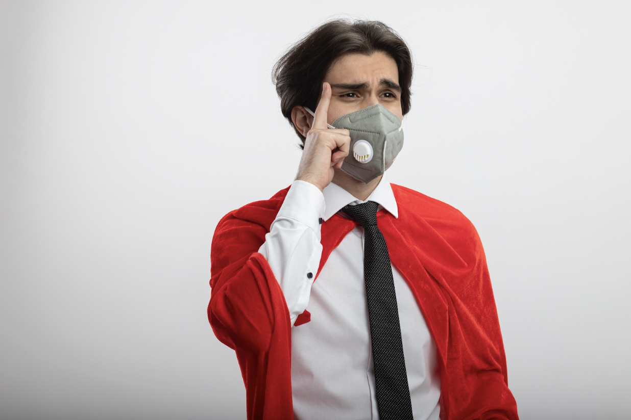 Person outdoors affected by the effect of air pollution to human health