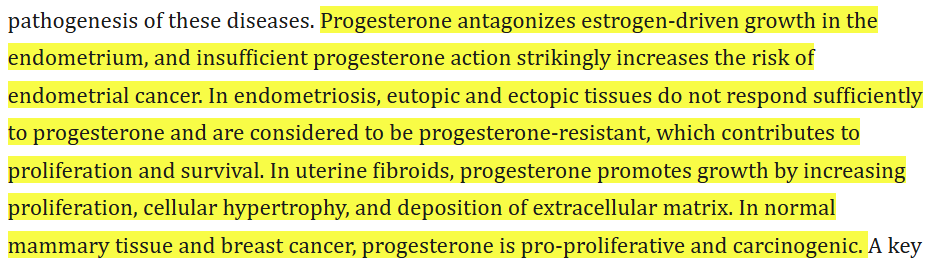 progesterone and estrogen dominance 