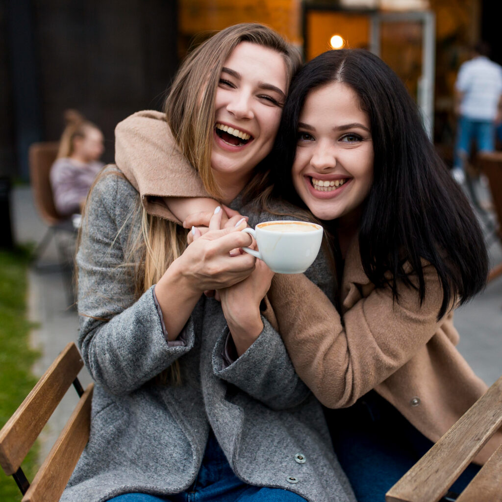 Two close friends over coffee highlighting the importance of friendship