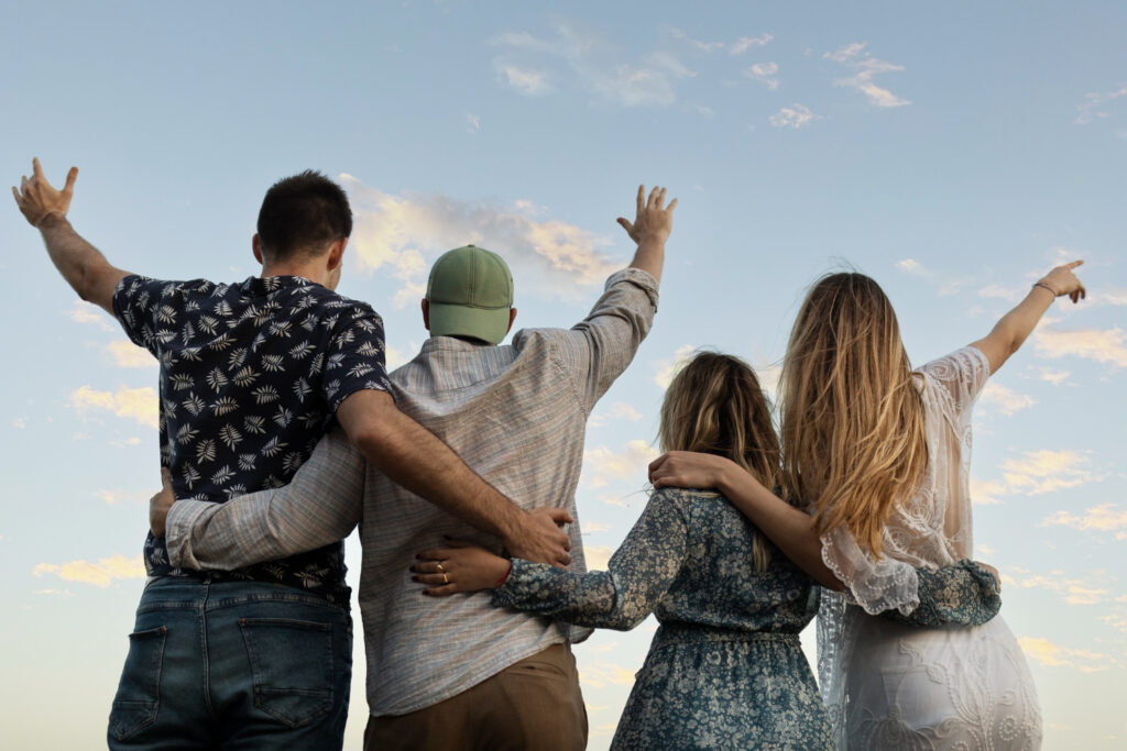 Happy friendship bond supporting mental health and the importance of friendship
