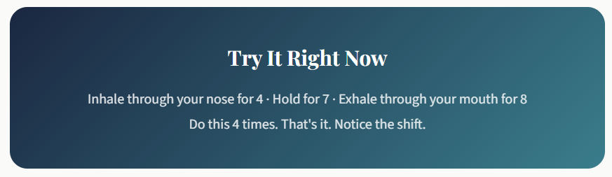 The Beginner's Guide to the 4-7-8 Breathing Technique — No App, No Equipment, Just Your Breath 4-7-8 breathing technique