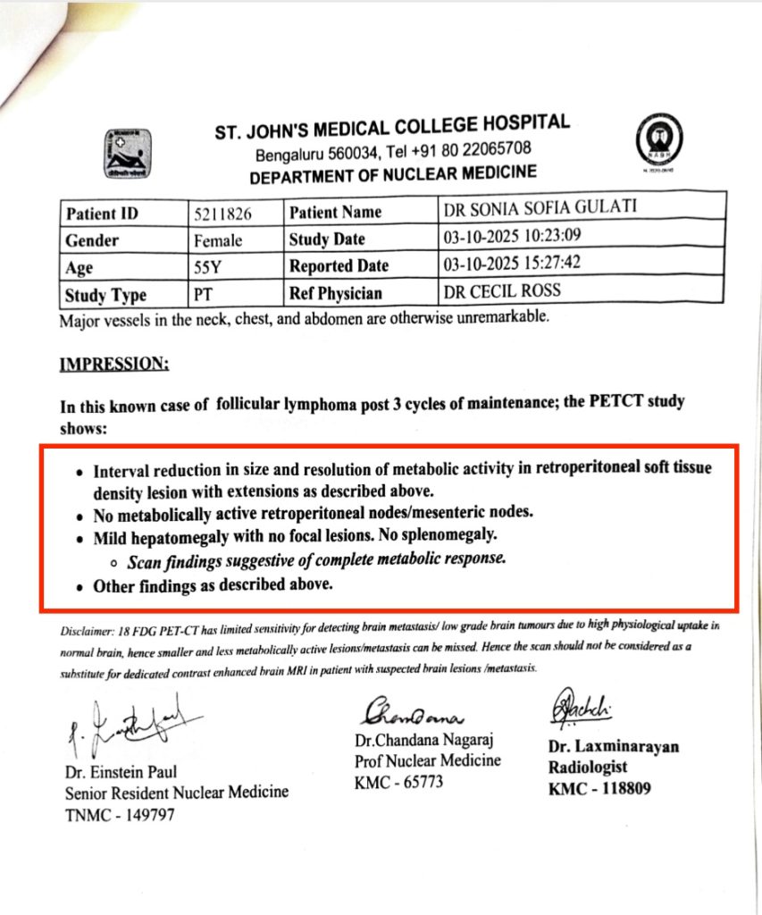 From Diagnosing Tumors to Facing Lymphoma Herself: Radiologist Dr. Sonia’s Remission Story life after lymphoma remission