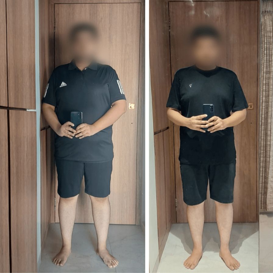 From 103 Kgs to 86.7 Kgs in Just 90 Days: Rahul’s Ultimate Fat Loss Transformation weight loss success story Rahul before and after fat loss transformation