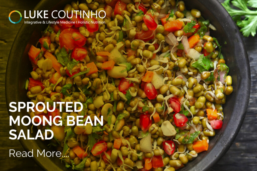 Sprouts moong bean Salad- Crunchy Salad Medley