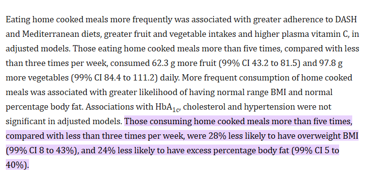 (Source: Mills, S., Brown, H., Wrieden, W., White, M., & Adams, J. (2017). Frequency of eating home cooked meals and potential benefits for diet and health: Cross-sectional analysis of a population-based cohort study. The International Journal of Behavioral Nutrition and Physical Activity, 14, 109. https://doi.org/10.1186/s12966-017-0567-y)