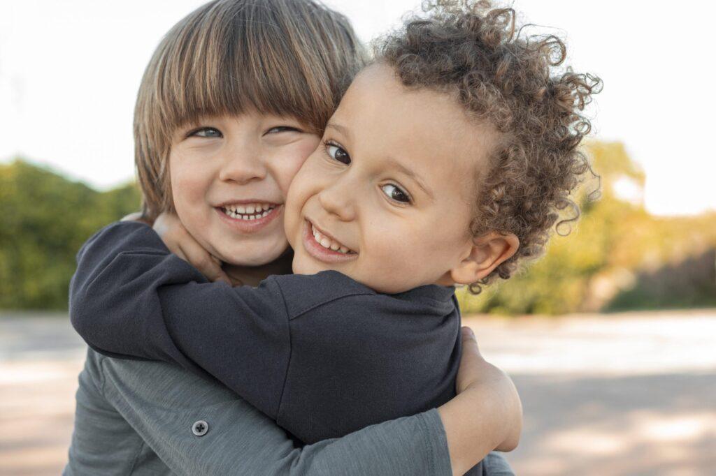Children hugging