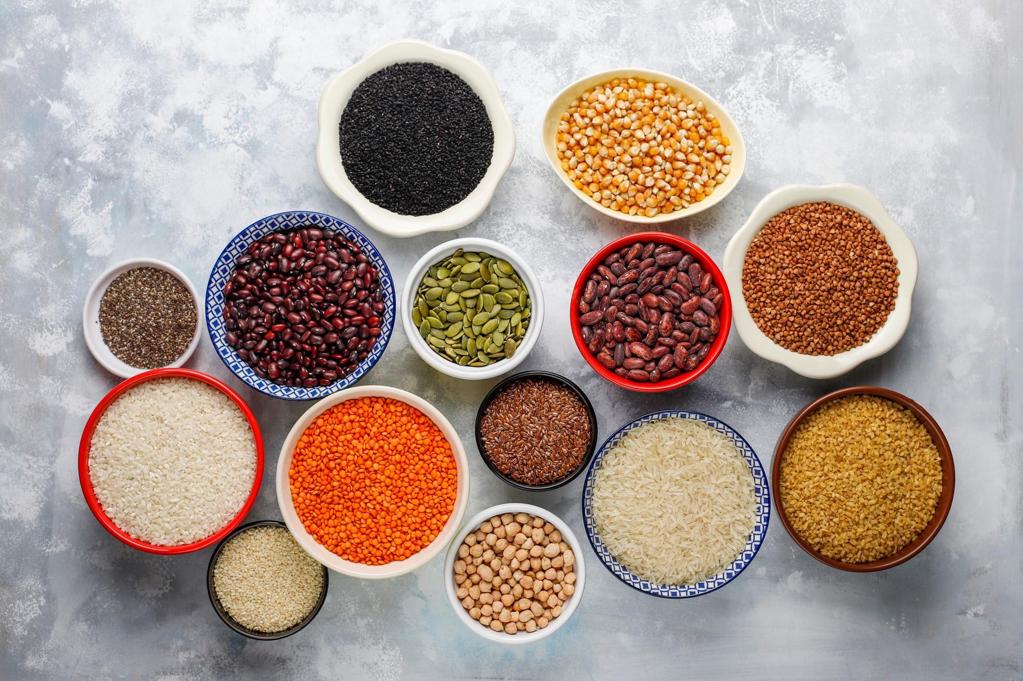 Close-up of mixed grains highlighting the health benefits of millets