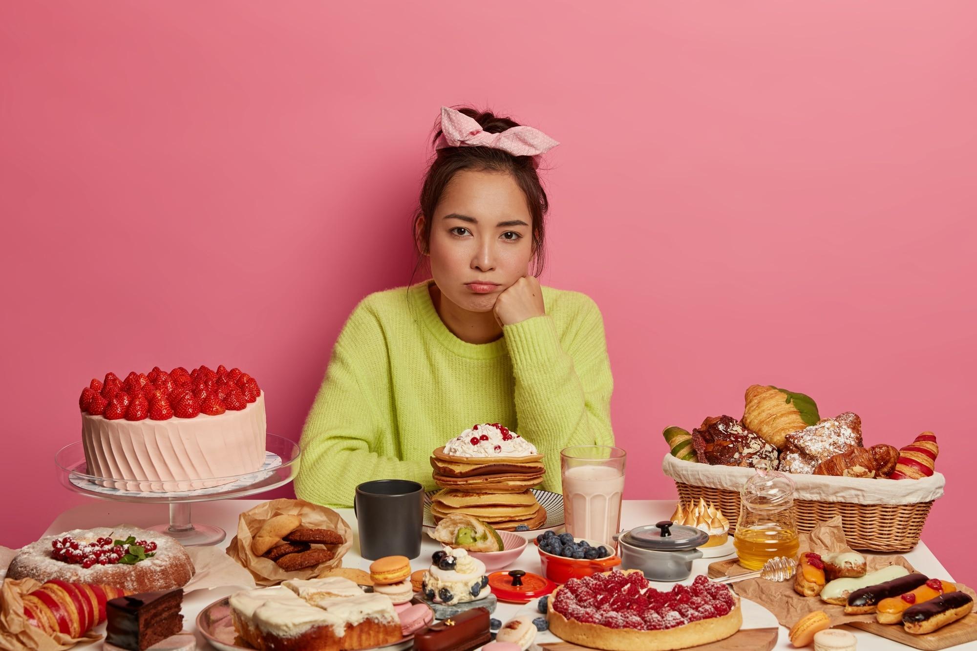Sweets and chocolates representing craving for sweets
