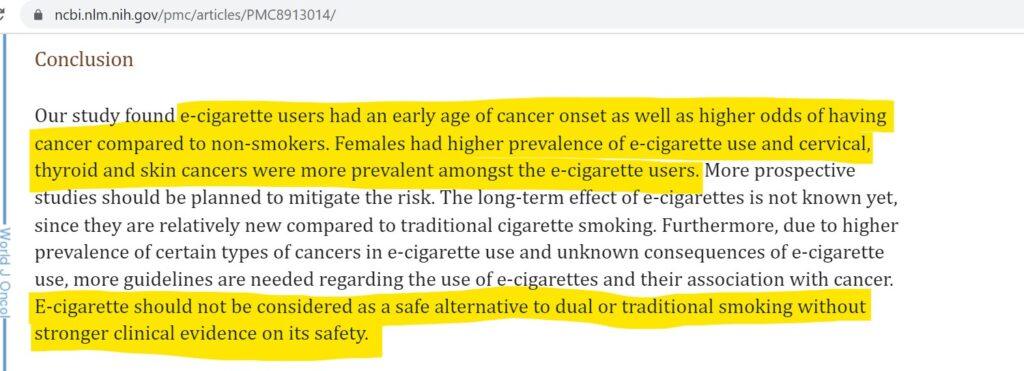 vaping cancer