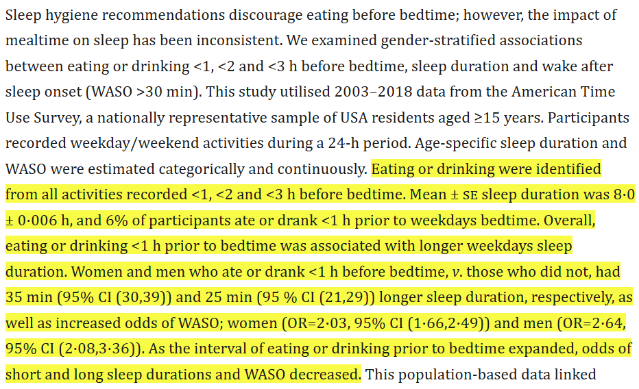 late night eating effects