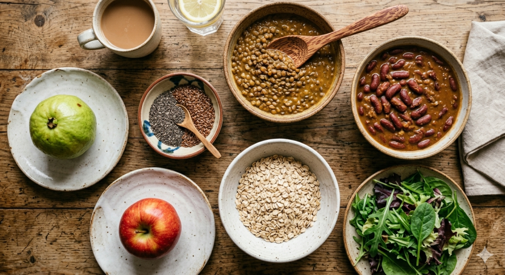 The Fiber Reset Protocol: Fix Your Gut, Blood Sugar, and Cholesterol With One Simple Habit high fiber foods India
