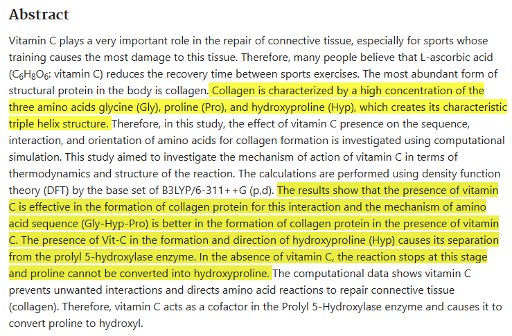 vitamin C for collagen synthesis