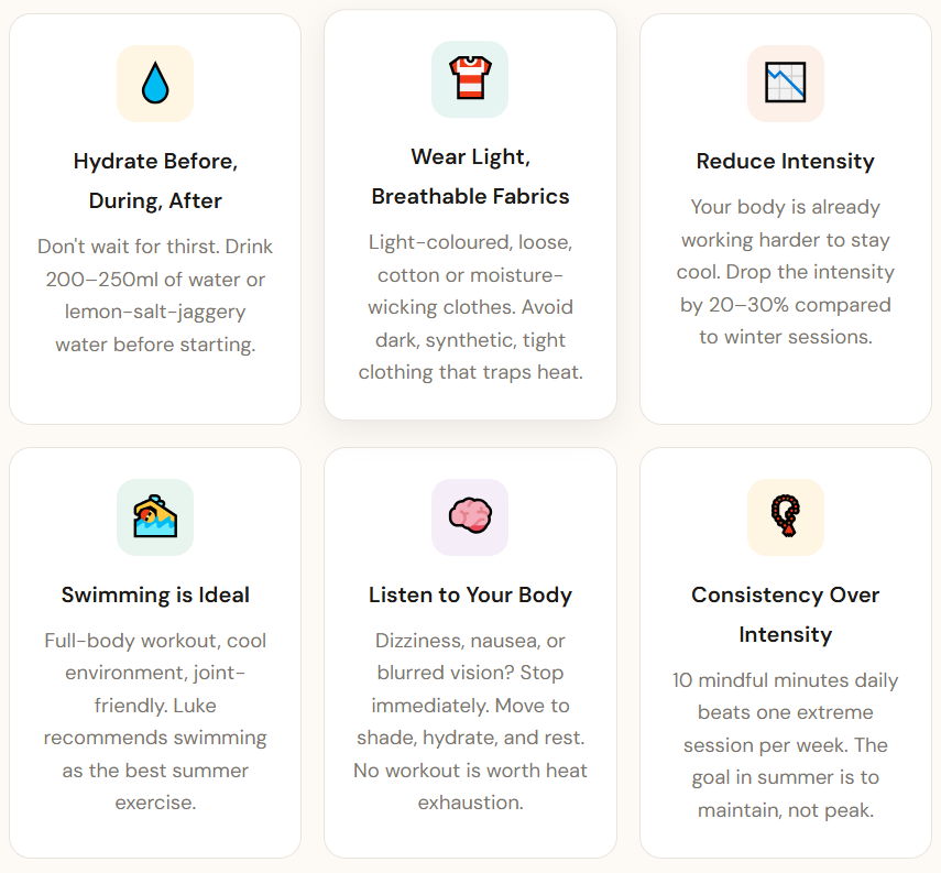 Beat the Heat the Right Way: Luke's FREE Holistic Summer & Heatwave Guide exercises in summer