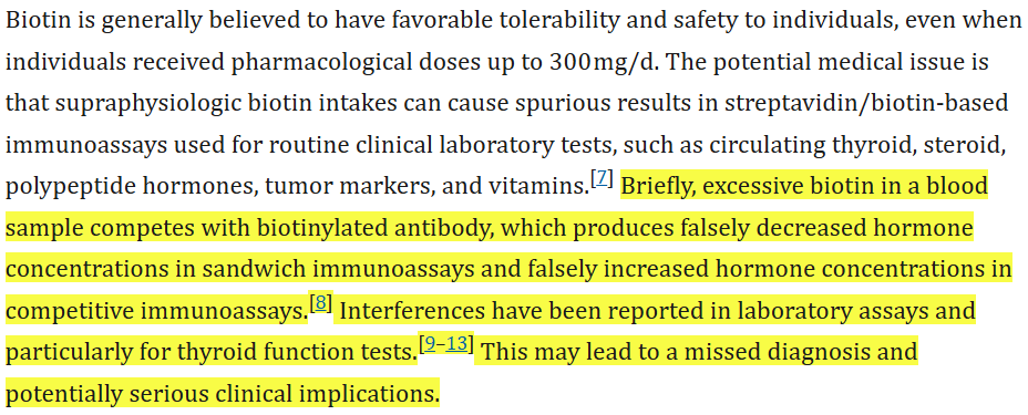 biotin thyroid test interference