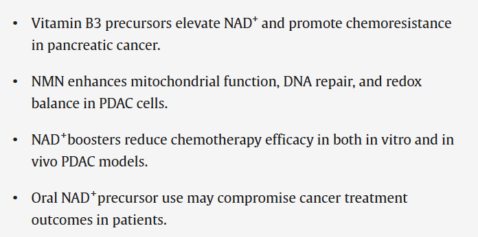 NAD and cancer