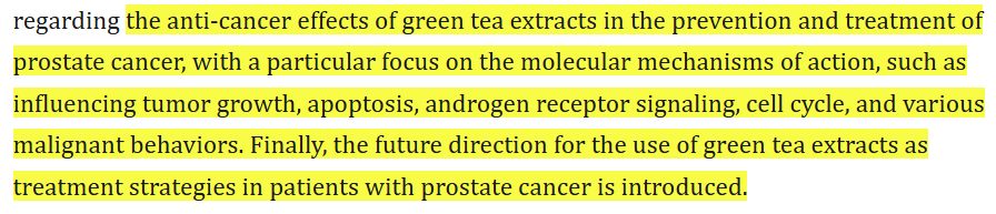green tea and prostate health